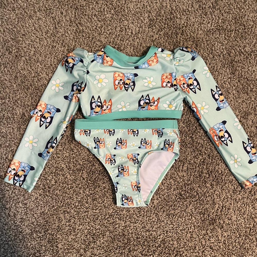 Kids Swimwear Set with Cartoon Print